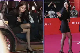 大钟奖这一夜，韩国女星风情万种，宋敏京水蛇腰，韩孝周大秀美背图片