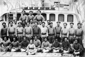 1886年北洋水师在日本长崎登岸，两次引发冲突，后获赔款。图片