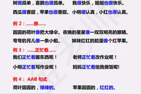 一年级重点必考仿写句子积累17例，期中期末句子积累，多读多练习图片