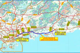 全长146公里的深汕西高速，扩建为双向八车道，限速120公里/小时图片