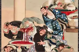 日本人画关羽刮骨疗毒，如此搞笑，竟然还被收藏在美国图片