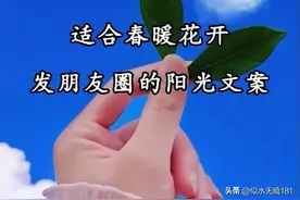 适合春暖花开发朋友圈的阳光文案图片