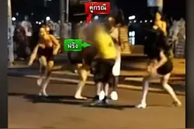 泰国芭提雅海滩变性人大战！老外上前劝架被打致伤图片