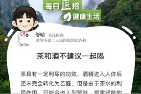 【每日“医”招】茶和酒不建议一起喝图片