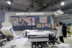 新能源无人驾驶矿卡新疆展会秀身手图片