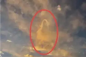 2017年北京天空赫然出现一尊菩萨，难道真的是菩萨显灵吗？图片