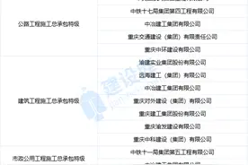 最新！重庆特级资质企业汇总（附名单）图片