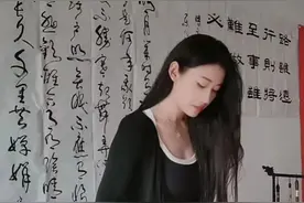 甘肃美女书法家乐儿，颜值与才华并存的中国书坛新星图片