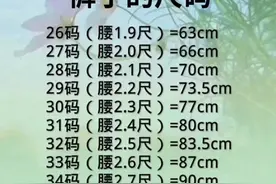 裤子的尺码，终于有人整理好了，赶紧收藏起来吧。图片