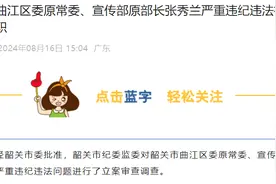 以权谋私，大搞权钱交易！韶关市曲江区委原常委、宣传部原部长张秀兰被“双开”图片