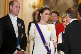 英王室对韩总统夫妇招待晚宴，成女眷比美时刻，女爱豆出席太意外图片