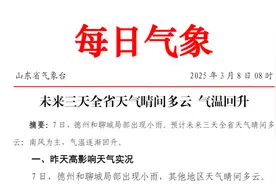 17℃！5~6级北风！山东最新天气情况→图片