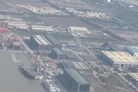 太暴力了! 003航母测试电弹! 真弹射小车: 居然在港池内测试电弹图片