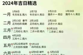 2024年所有的吉日都整理出来了，收藏起来，一年都不用查日历了！图片