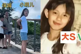 张兰日本度假牵手孙子孙女，小玥儿长发及腰，意外露正脸太像大S图片