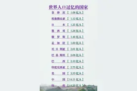 世界人口过亿的国家，收藏起来看看吧图片