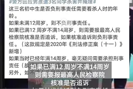 重磅解读！法律专家详析：杀害同学的3男孩，该如何负刑责？图片