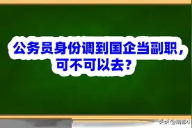 公务员身份调到国企当副职，可不可以去？图片