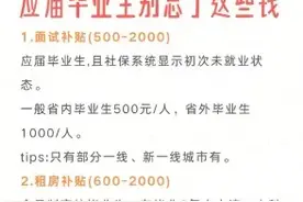 不领就亏大了！大学应届生国家补贴申领指南图片