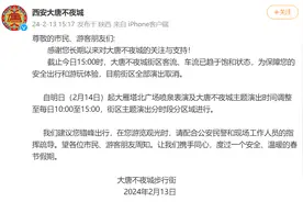 西安大唐不夜城13日晚演出取消 地铁大雁塔站启动客流控制图片