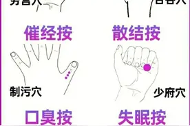一症对一穴，有宫寒、痛经、结节、口臭等问题，这6个穴位按起来图片
