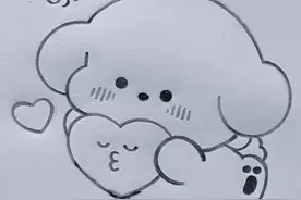 （180）一笔一划，快来画一画可可爱的狗狗简笔画图片