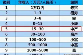 2023家庭收入一览表，4级就很厉害了，你在哪一个档次？图片