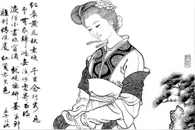 素材 | 90白描仕女图，出自刘公华之手，神形兼备，美得令人窒息图片