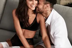 内马尔与妻子布鲁娜时尚写真图片