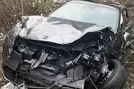 汽车60米悬崖坠落，乘客轻微擦伤，网友：该品牌车企要赢麻了图片