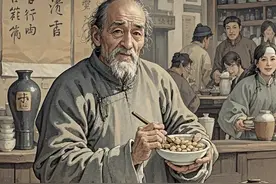 高清画作：咸亨酒店·孔乙己图片