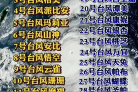 2024年台风命名表，终于有人整理出来了，收藏起来看看。图片