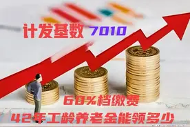 42年工龄，计发基数7010 ，2024 年4月黑龙江退休养老金能领多少？图片