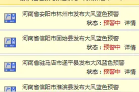 阵风6到7级！河南多地发布大风蓝色预警图片
