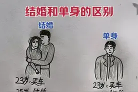 结婚和单身的区别，你看懂了吗？幽默搞笑的漫画段子图片