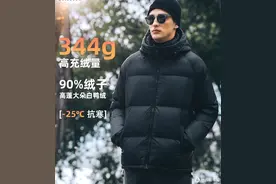 绝对值，充绒量344克+90％绒，仅售358元，五款性价比羽绒服推荐图片
