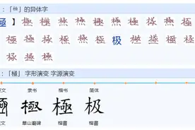 640为什么《说文解字》中“极”有“极”“極”二字？图片