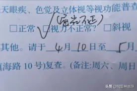 幼儿园放学，娃带回一张“屈光不正，需要复查”的眼科检查单子…图片