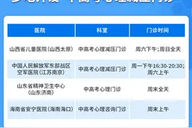 多地开设“中高考心理减压门诊”，家长、孩子都能看图片