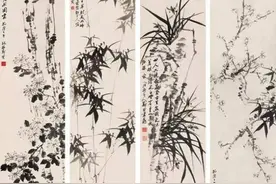 文人笔下那些梅兰竹菊的诗与画，有一种隐逸雅致的美感！图片