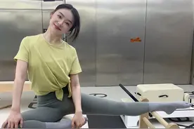 袁姗姗，165CM，普拉提瑜伽健身大秀完美好身材！图片