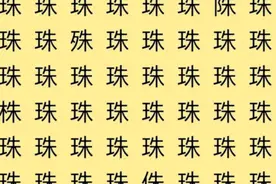 考眼力，珠、零、锦、粲、照，五个汉字找不同，你能全找到吗？图片