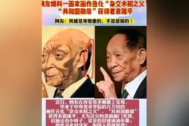 袁隆平被丑化为秃头加小辫子，而画家本人辩称这是艺术图片