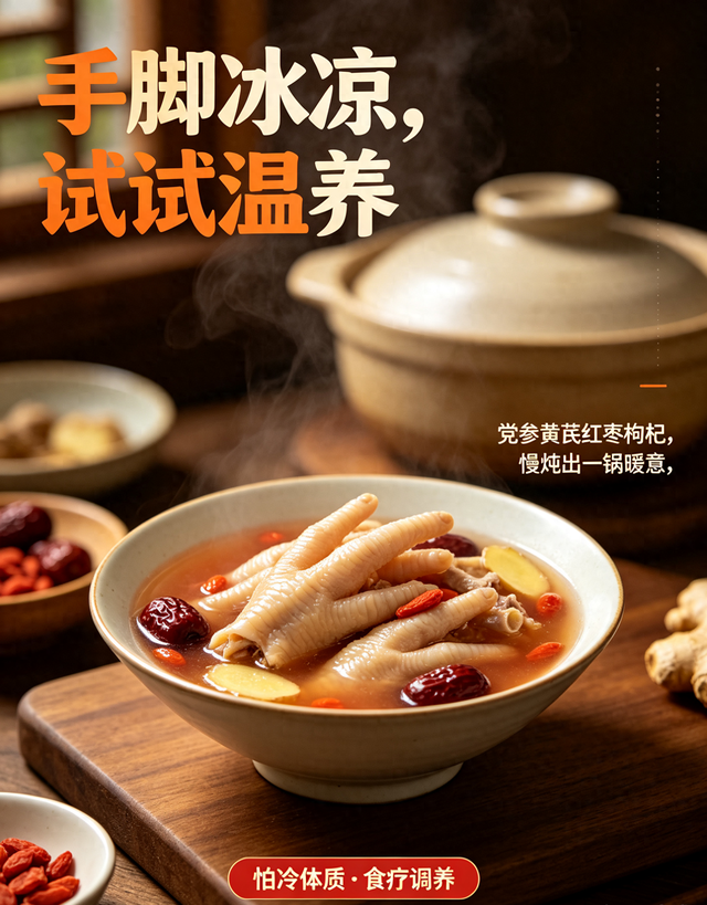 药膳汤不能瞎炖：同样鸡爪药材汤，气虚、寒湿喝法完全不一样