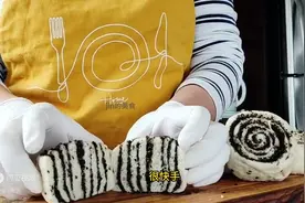 奶香黑芝麻卷，简单快手，美味又养生图片