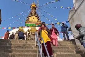 尼泊尔最古老的佛教寺庙——猴庙图片