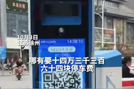 10月3日，江苏徐州。一车主在邳州一智慧停车场停车大半天，离开时显示停留时长7168天，需要缴费14万元。停车场：机器故障，车辆已放行。#社会百态 #江苏dou知道 #徐州 #抖音小助手视频封面