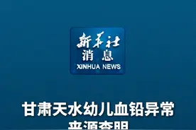 新华社消息｜甘肃天水幼儿血铅异常来源查明 系后厨违规添加彩绘颜料制作食品