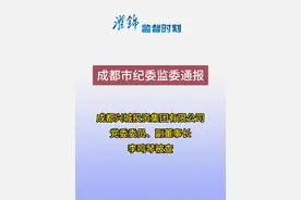 成都兴城投资集团有限公司党委委员、副董事长李鸣琴被查!#濯锦监督时刻视频封面