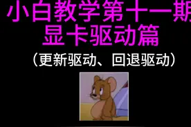小白教学第11期 显卡驱动篇
#永劫无间 #显卡驱动 #帧数优化